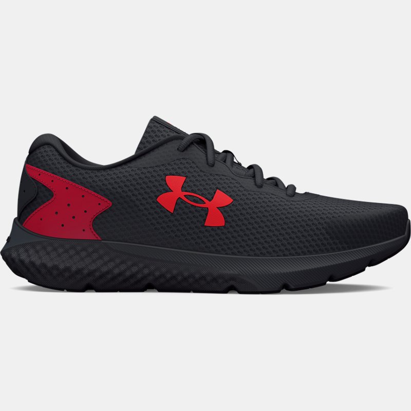 Men's  Under Armour  Charged Rogue 3 Running Shoes Black / Red / Red 6.5